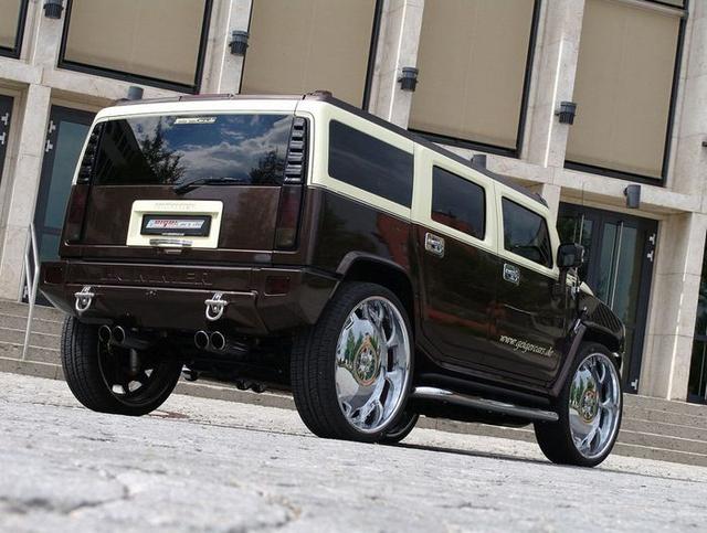 Hummer H2 Dub Style, Bodi Dual Tone, Pasang Pelek Blink-blink 30 Inci