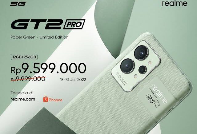 Realme GT 2 Pro Rilis dengan Warna Baru Paper Green