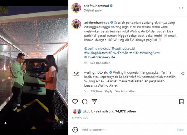 Arief Muhammad Belikan Putrinya Mobil Mewah untuk OTW Jajan Pop Ice ke Warung